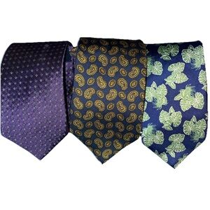 Brooks Brothers Lot 3 Men Ties Premium Silk Made In USA Gorgeous